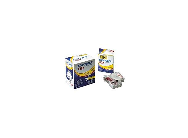 Tape Dymo 24mmx7M sort/hvit 